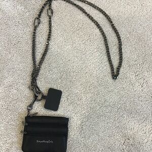 Clip n go hands free cross body phone carrier